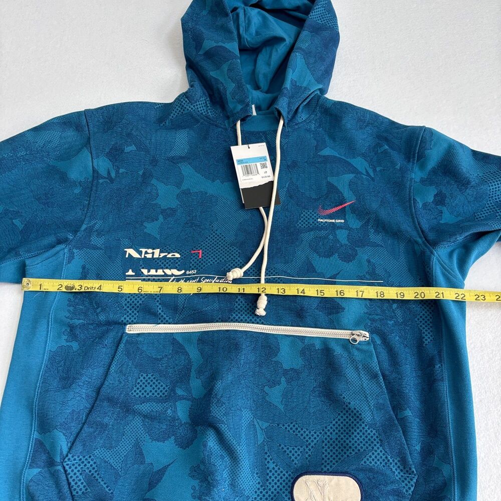 Nike Men's Dri-FIT Halftone Floratone Hoodie Mens Medium Blue Standard Issue NWT - Picture 10 of 12